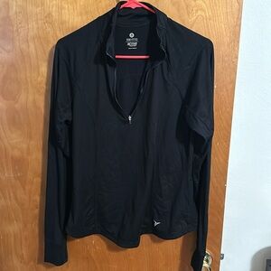 Old Navy semi fitted active wear, black l, quarter zip